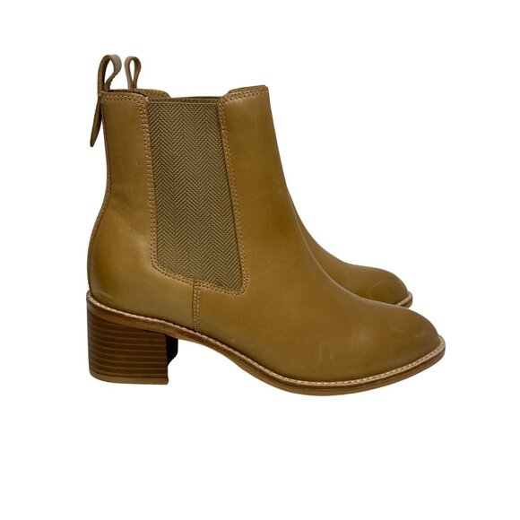 Frankie4 Liberty Women's Chelsea Boot Leather Pull On Tan Arch Support Size 9 - Picture 1 of 9
